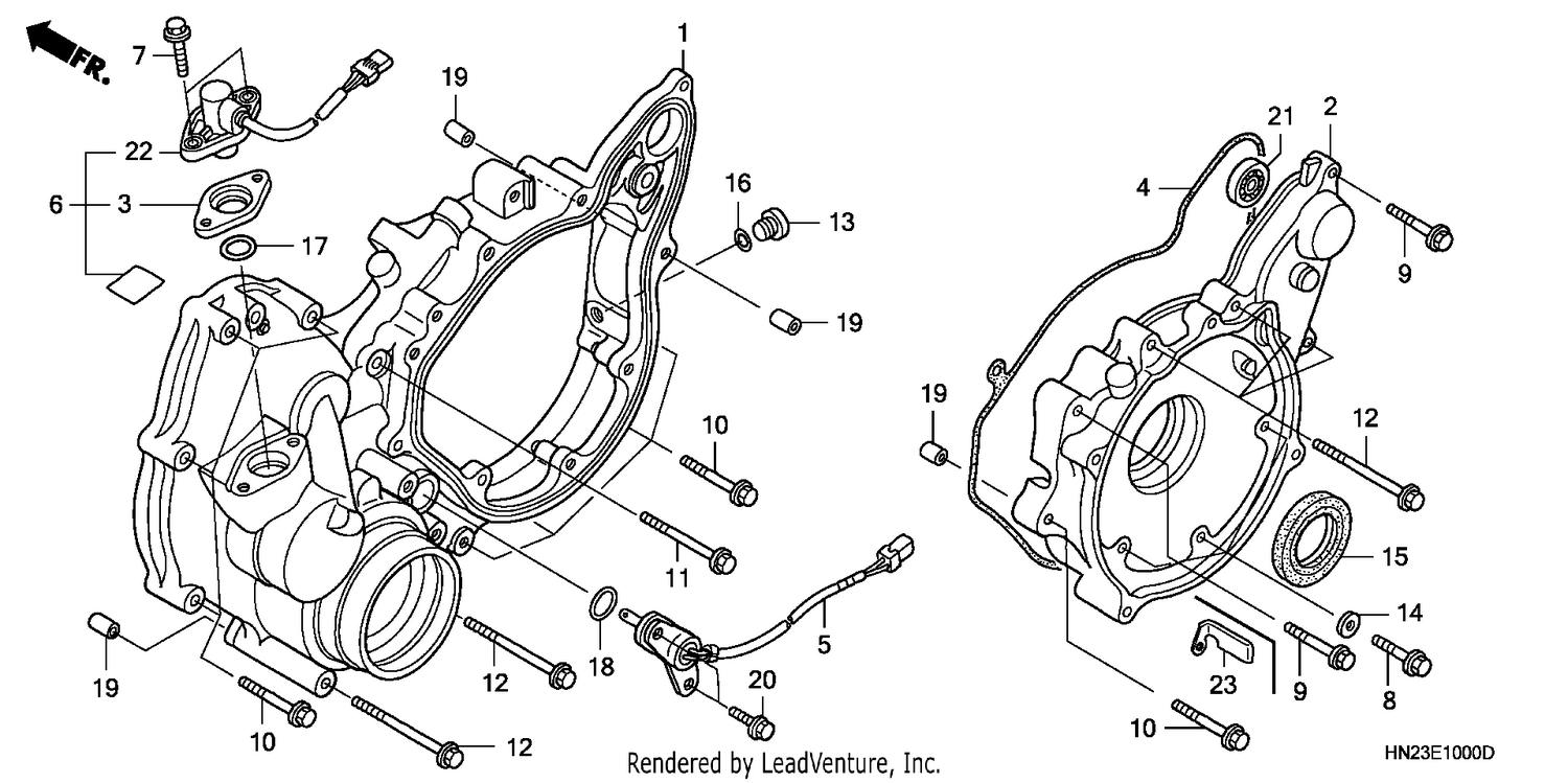 REAR CRANKCASE COVER