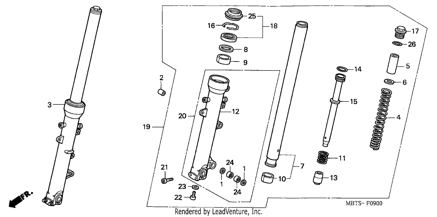 FRONT FORK (XL1000V)