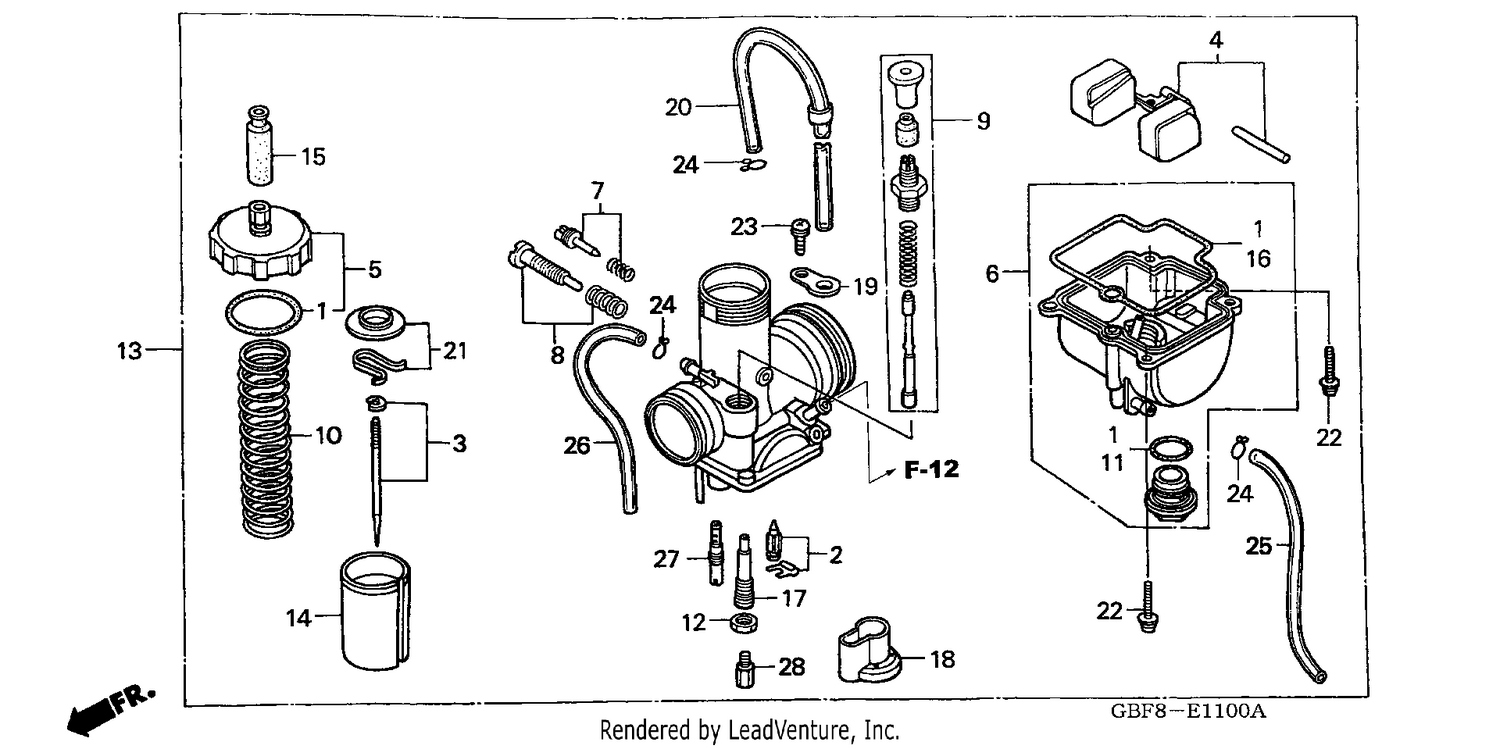 CARBURETOR (CR85R3,4/RB3,4)