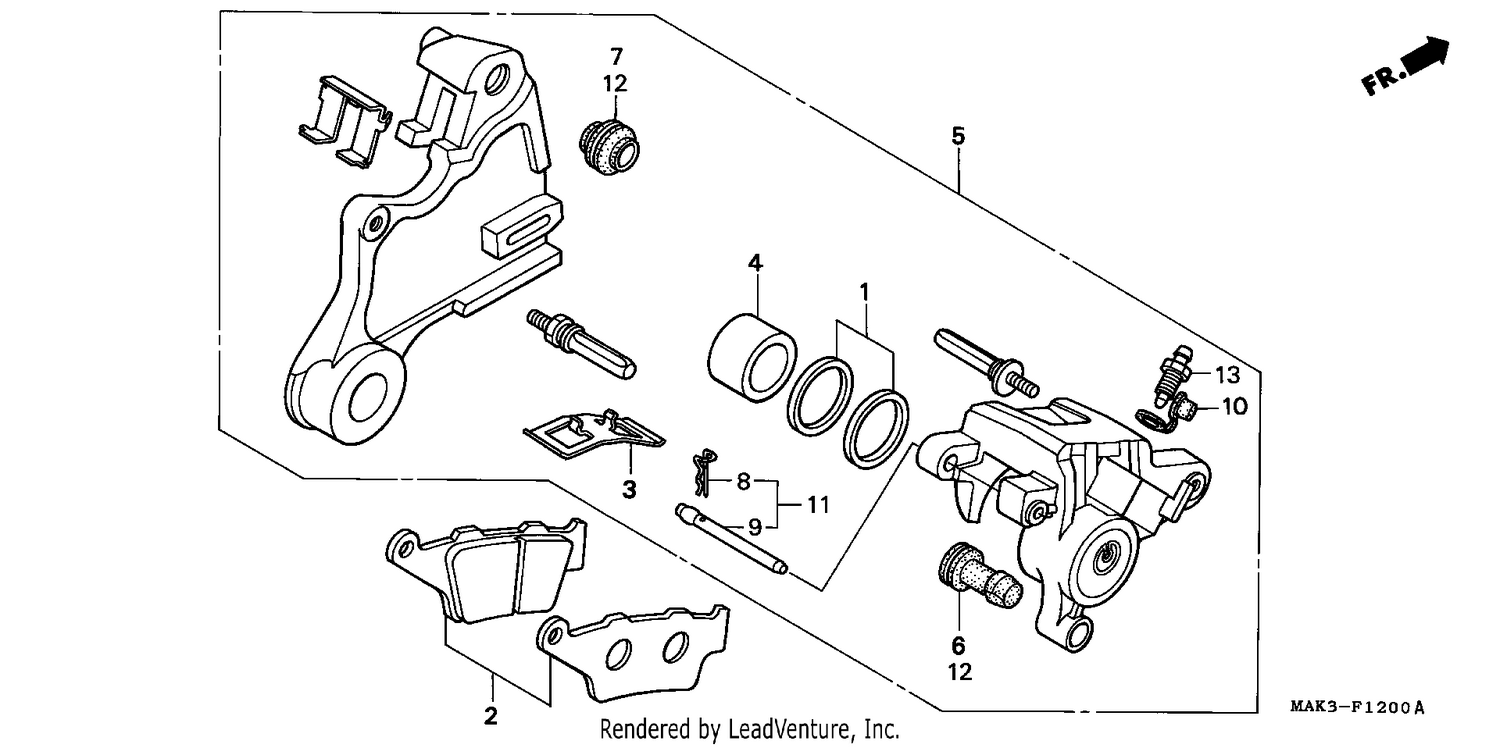 REAR BRAKE CALIPER