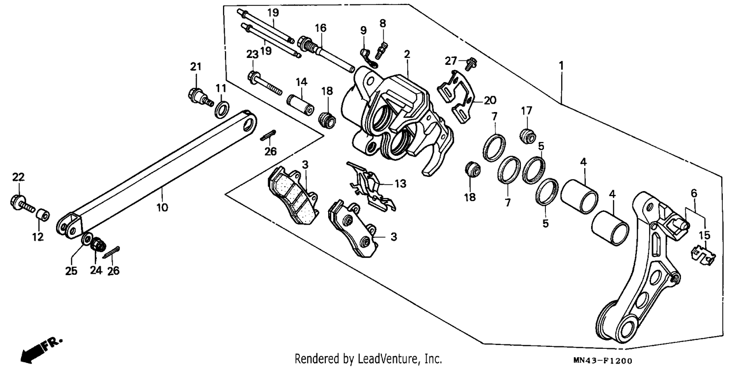 REAR BRAKE CALIPER