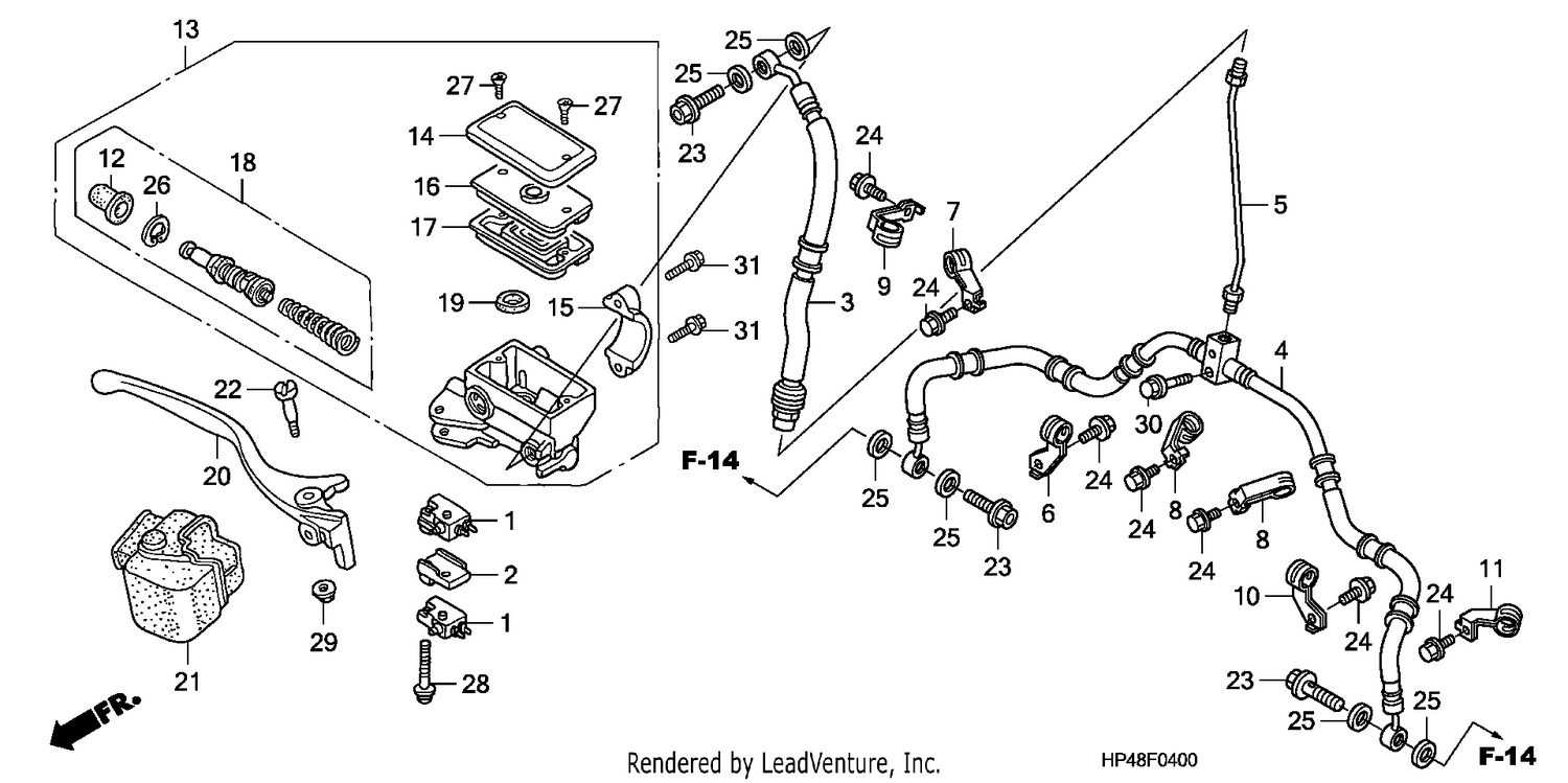FR. BRAKE MASTER CYLINDER