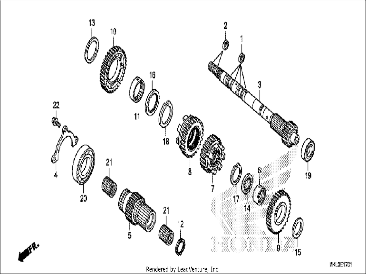  1 TRANSMISSION (MAINSHAFT) (NC750XD)