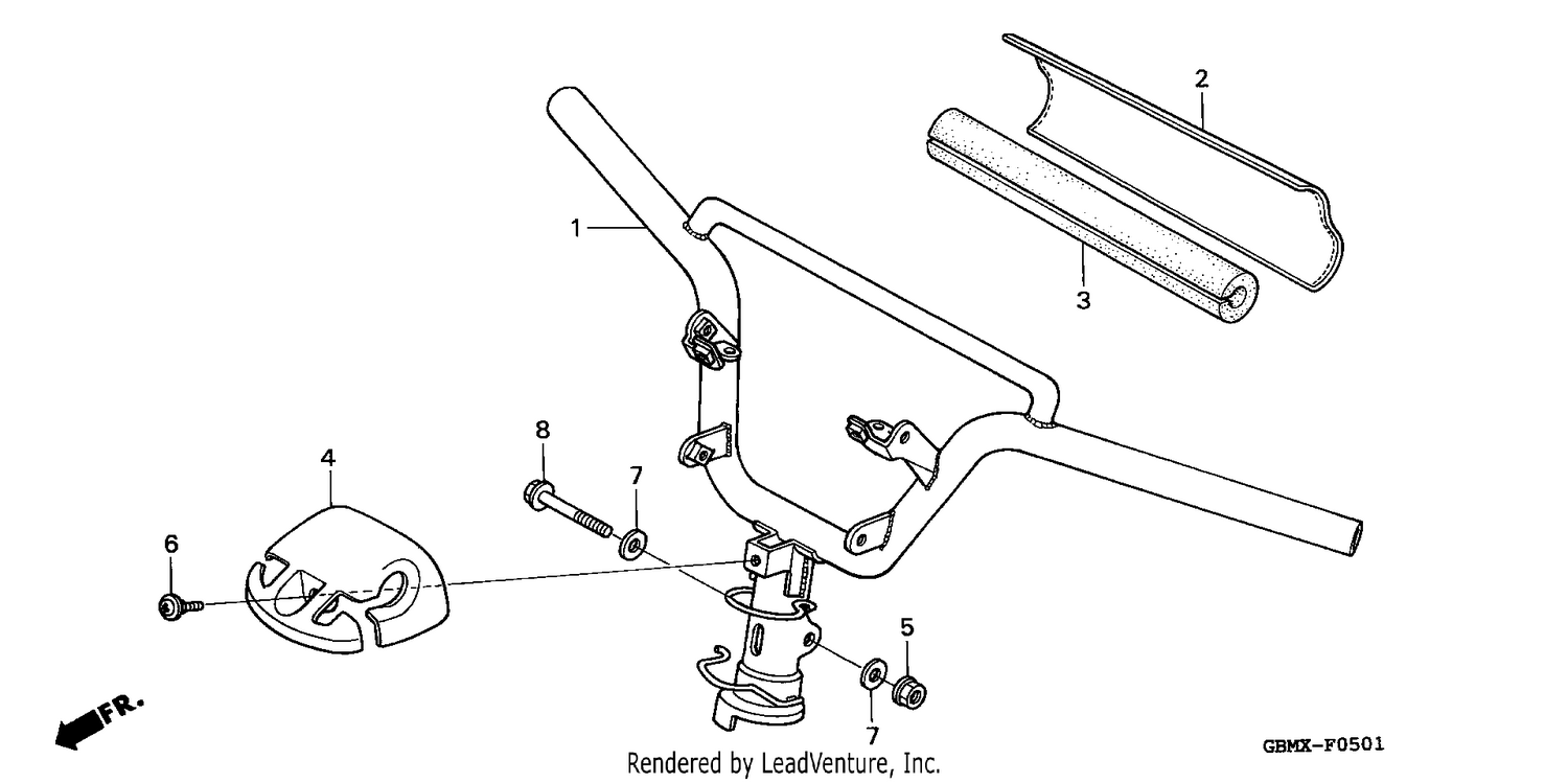 STEERING HANDLE/ HANDLE COVER (2)