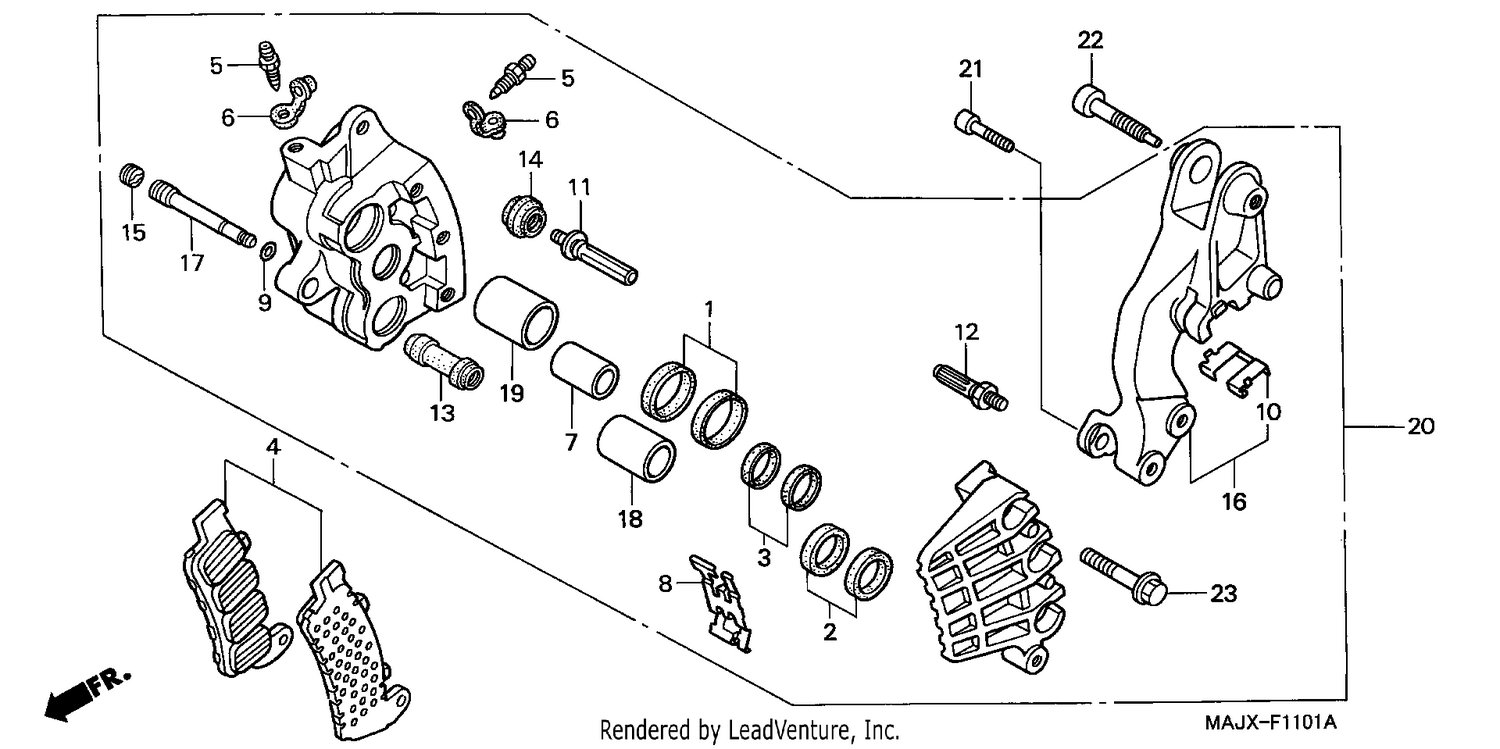 R. FRONT BRAKE CALIPER (ST1100A)
