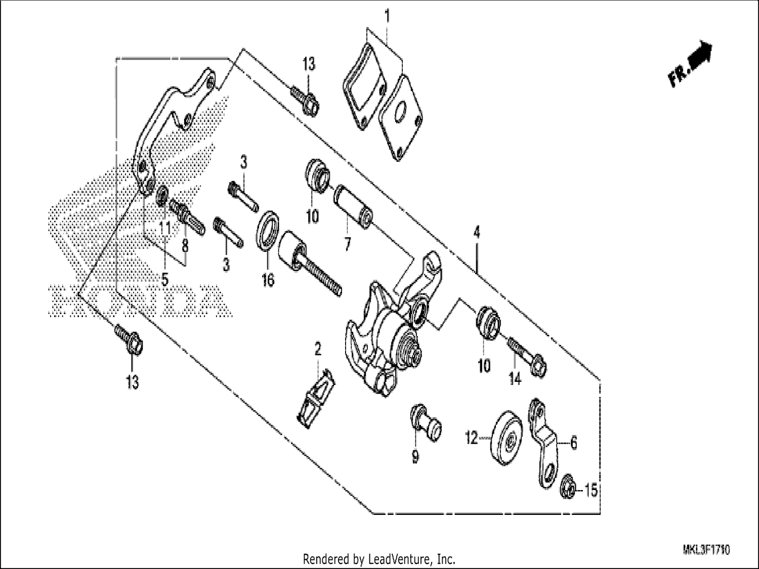  10 PARKING BRAKE CALIPER