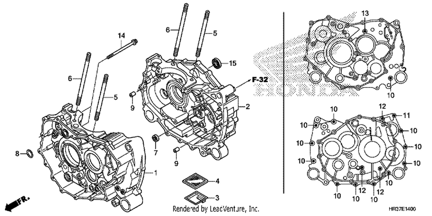  CRANKCASE (TRX420FA1/FA2)