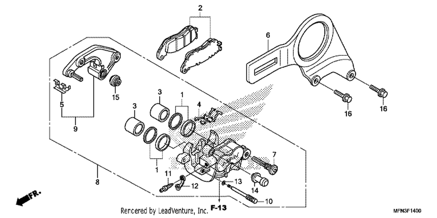  REAR BRAKE CALI PER (CB1000R)