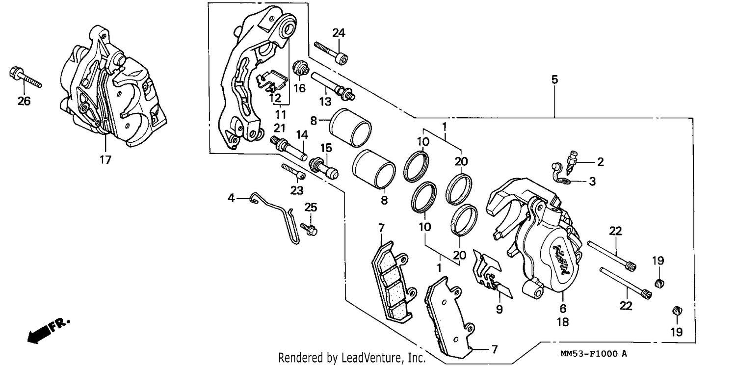 FRONT BRAKE CALIPER (CBR1000FH/FJ/FM)