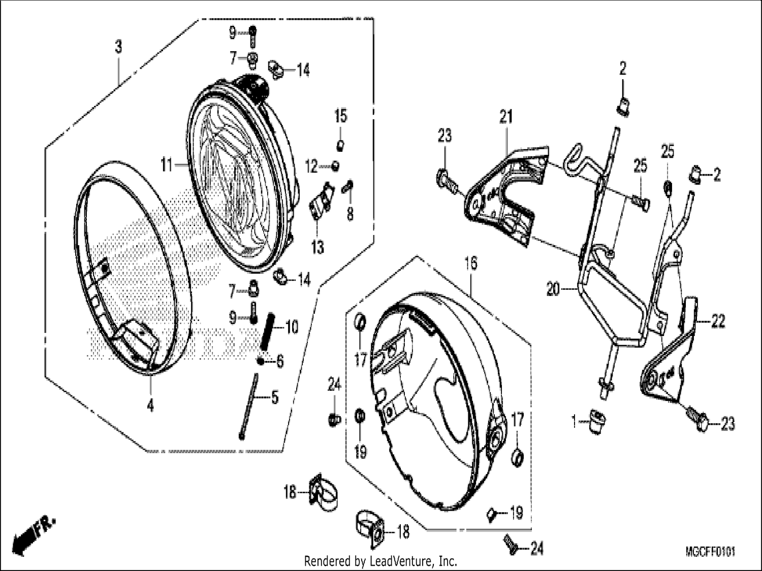  1 HEADLIGHT (CB1100CA/NA/NAD)