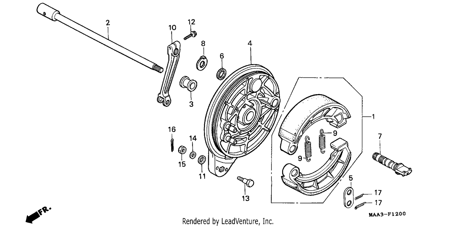 REAR BRAKE PANEL (VT1100C)