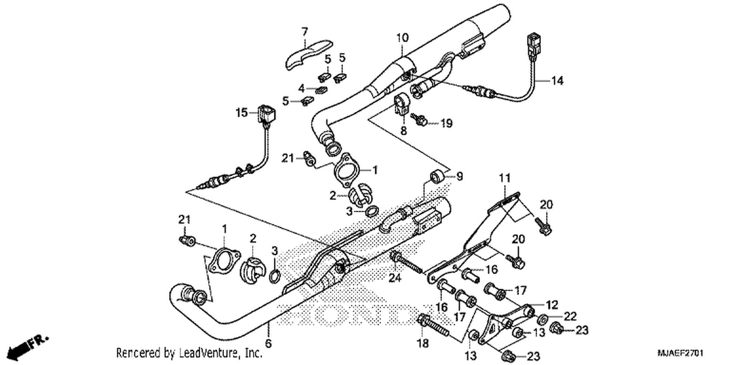  1 EXHAUST MUFFLER (VT750S)