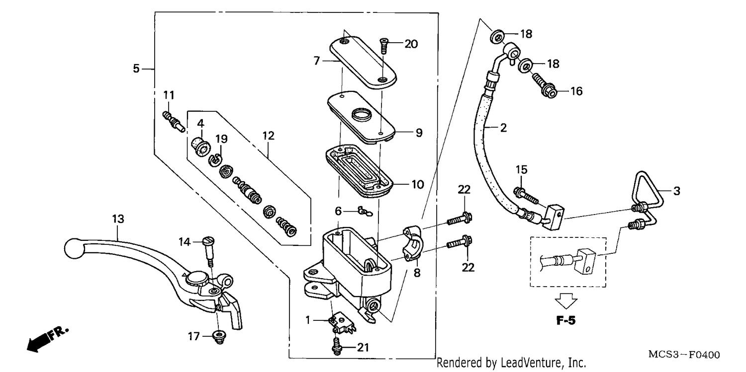 FR. BRAKE MASTER CYLINDER (ST1300)