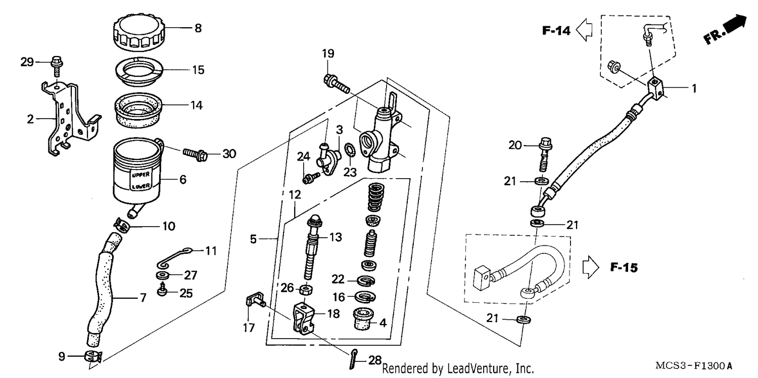 RR. BRAKE MASTER CYLINDER (ST1300)