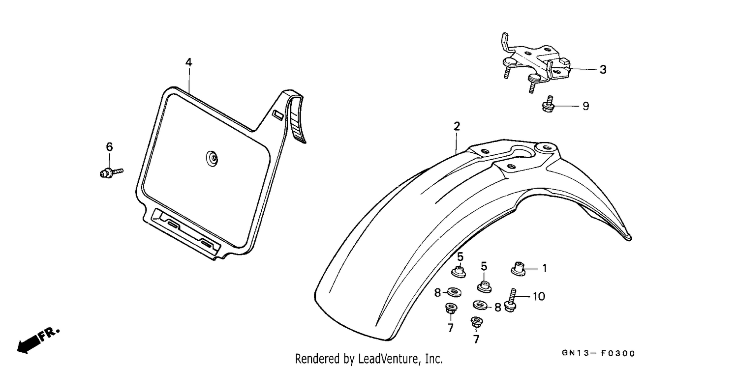 FRONT FENDER/ FRONT NUMBER PLATE