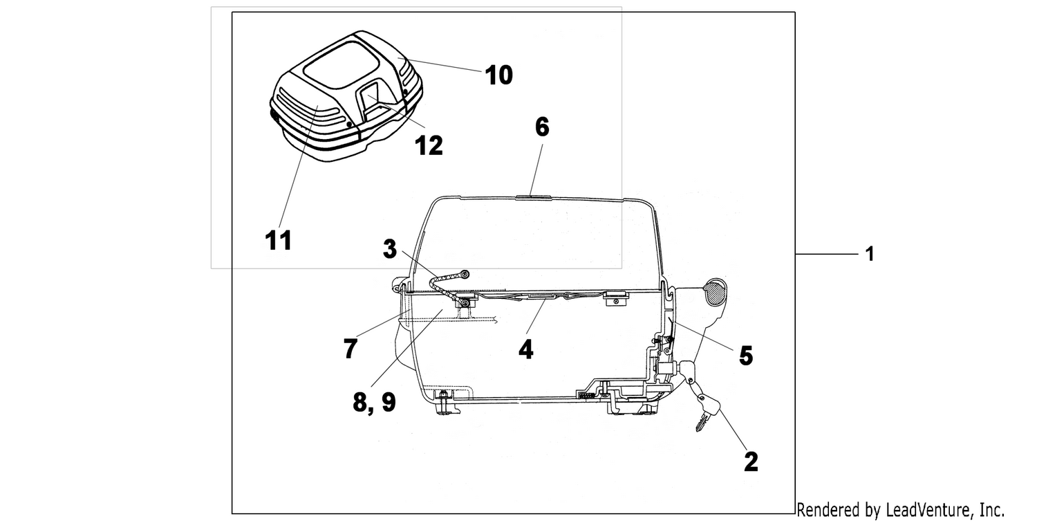 TOP BOX 45L UNPAINTED