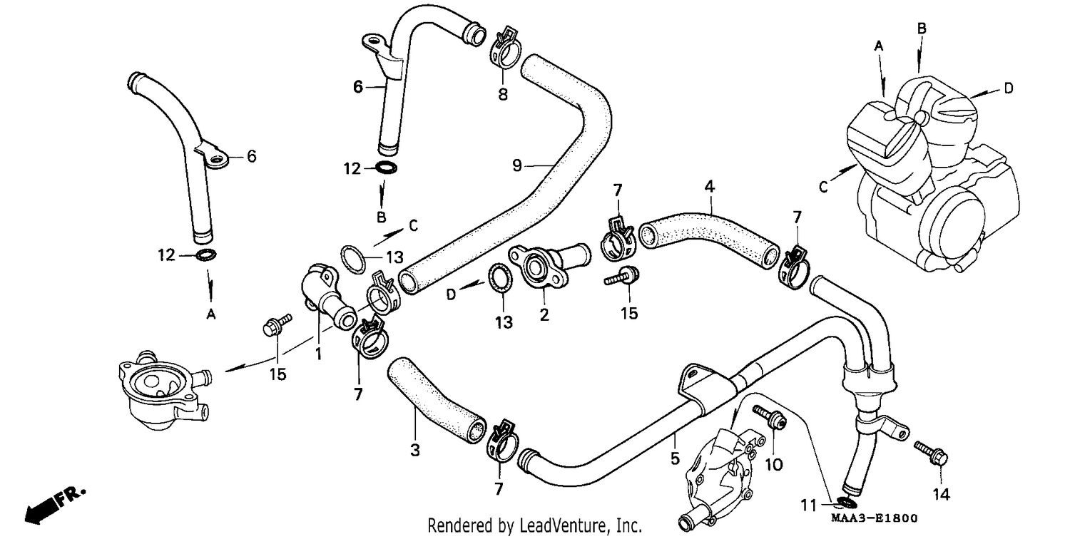 WATER PIPE (VT1100CS/CT)