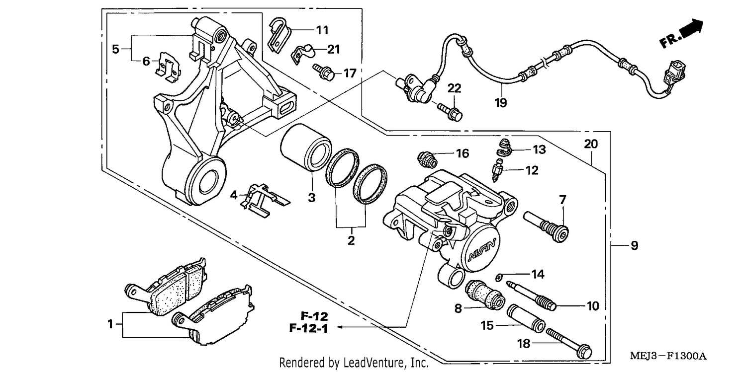 REAR BRAKE CALIPER
