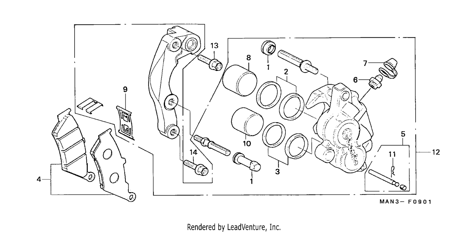 FRONT BRAKE CALIPER (2)