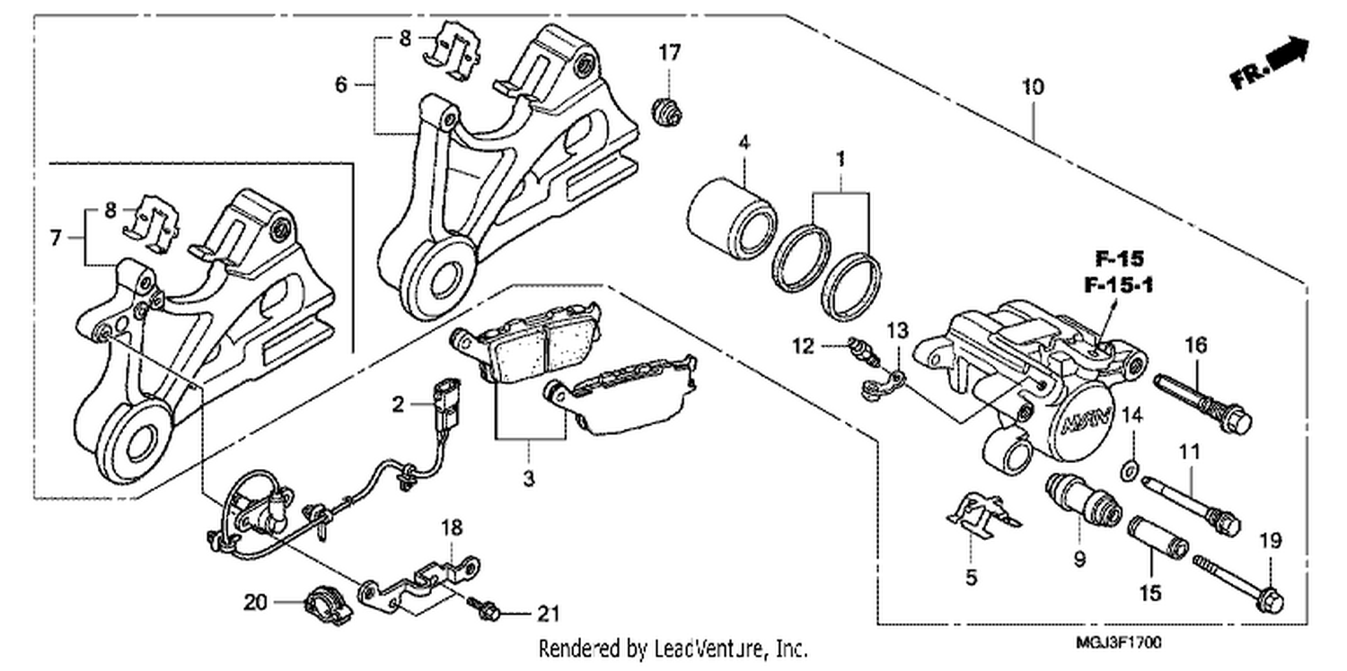  REAR BRAKE CALI PER