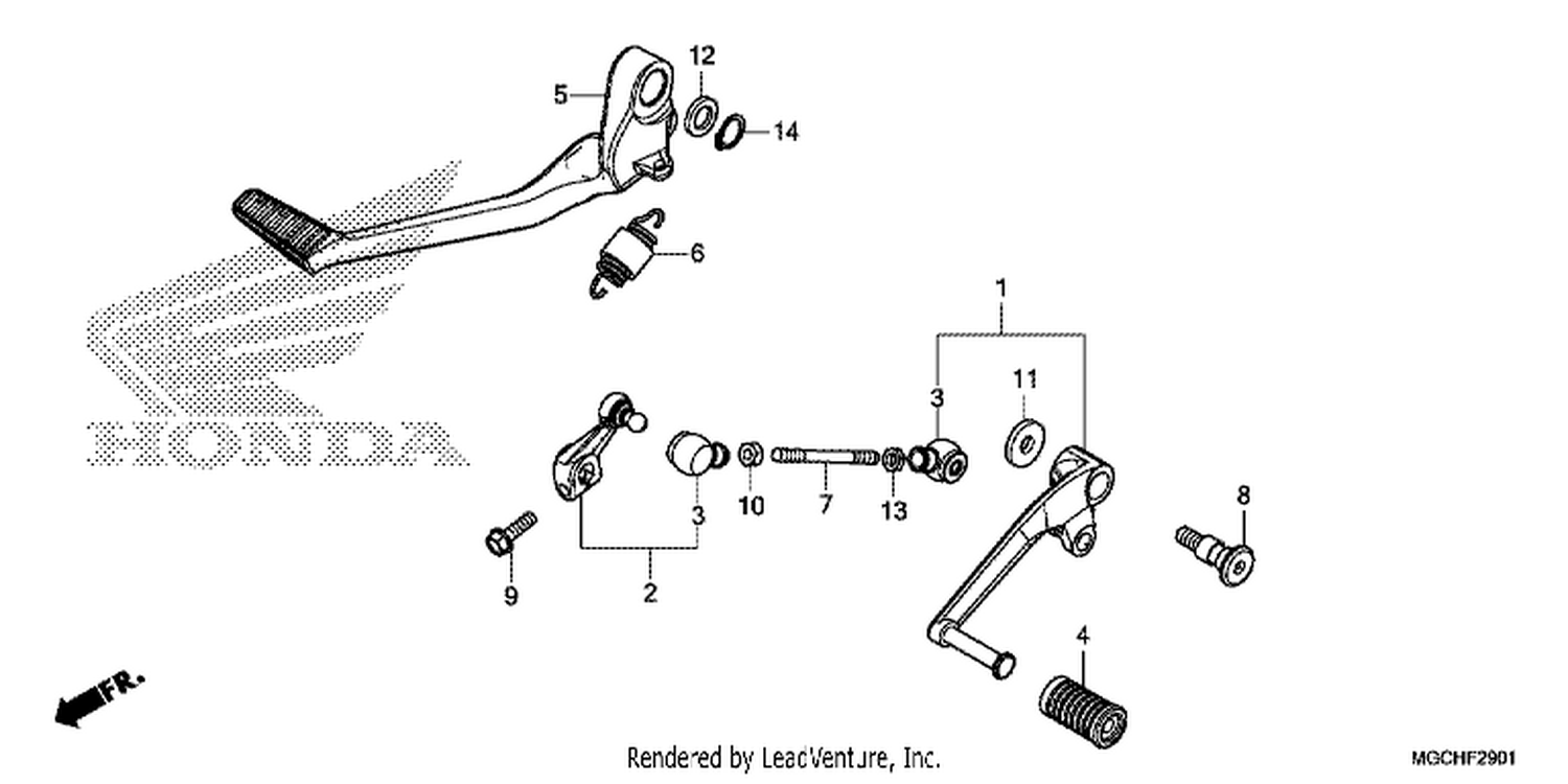  1 PEDAL (CB1100CA/ CAD/ NA/ NAD)