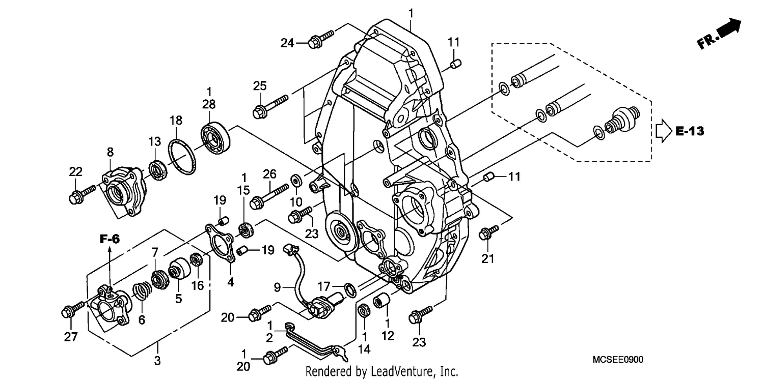 REAR CRANKCASE COVER