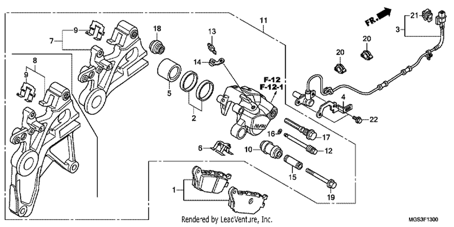  REAR BRAKE CALI PER
