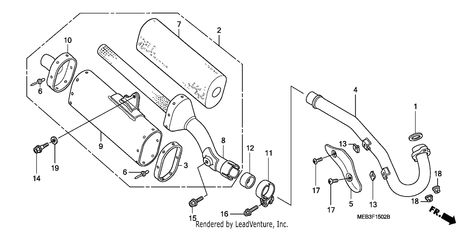 EXHAUST MUFFLER (CRF450R3-CM)