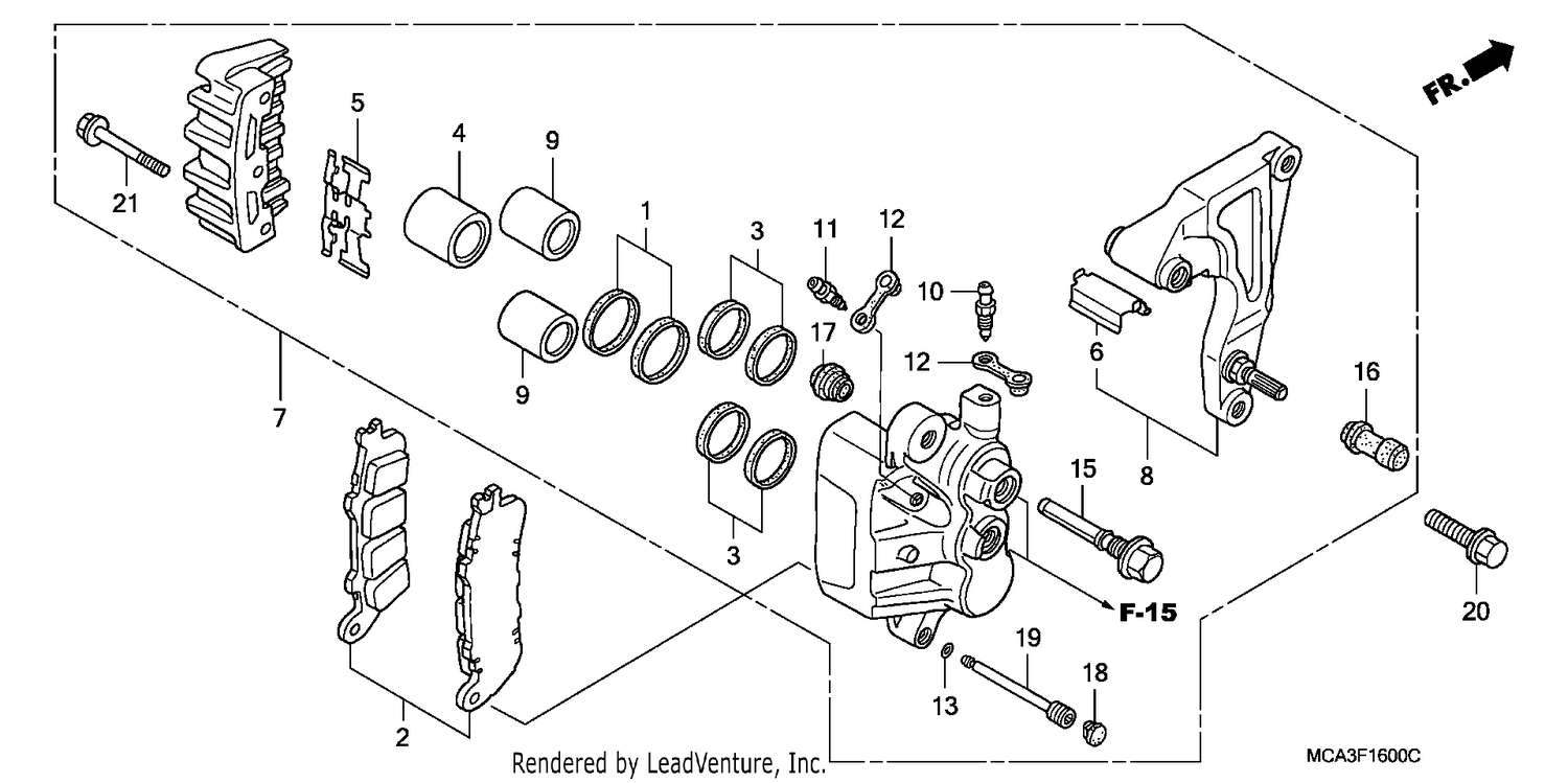 REAR BRAKE CALIPER