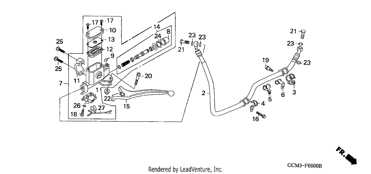 REAR BRAKE MASTER CYLINDER