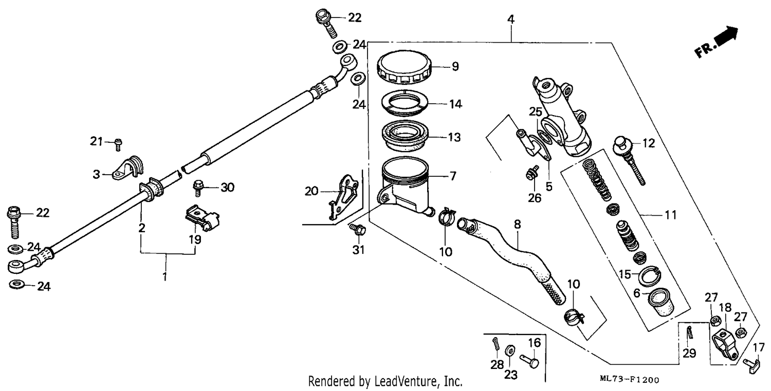 REAR BRAKE MASTER CYLINDER