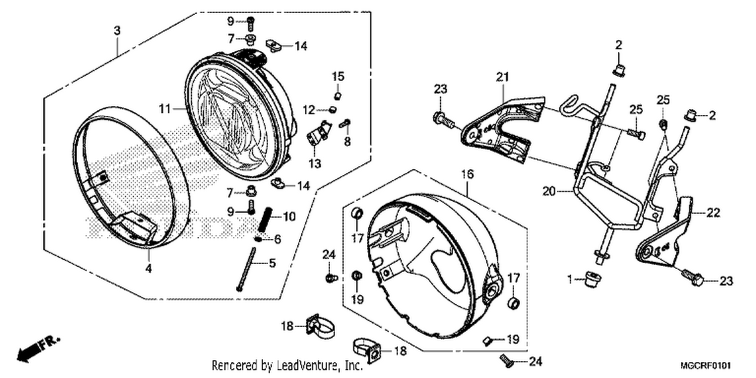  1 HEADLIGHT (CB1100CA/CAD/NA/NAD)