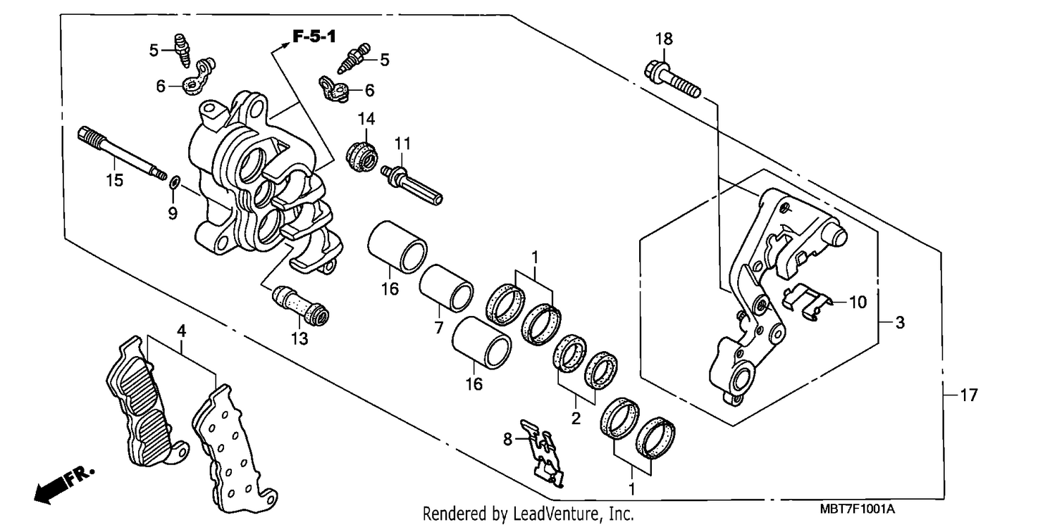 FRONT BRAKE CALIPER (R.) (XL1000VA)