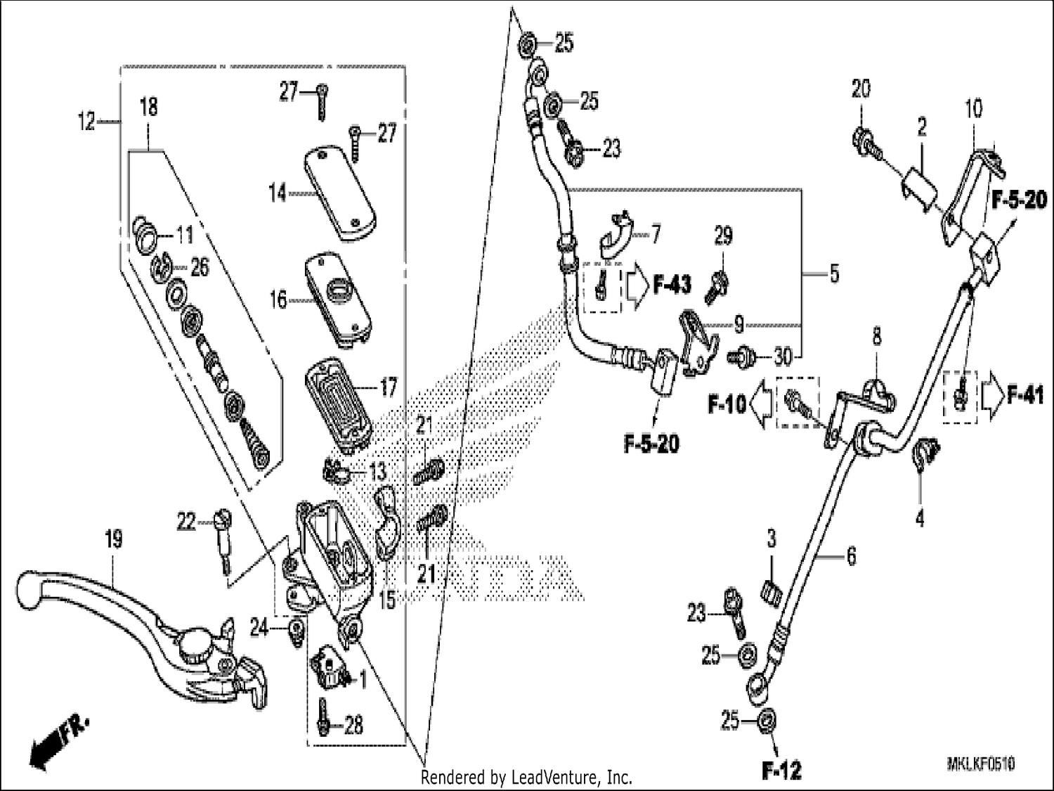  10 FRONT BRAKE MASTER CYLINDER