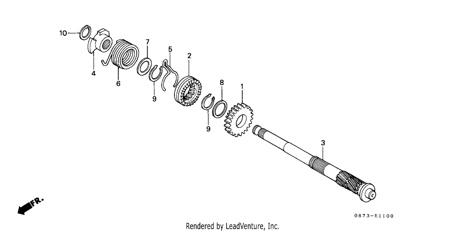 KICK STARTER SPINDLE