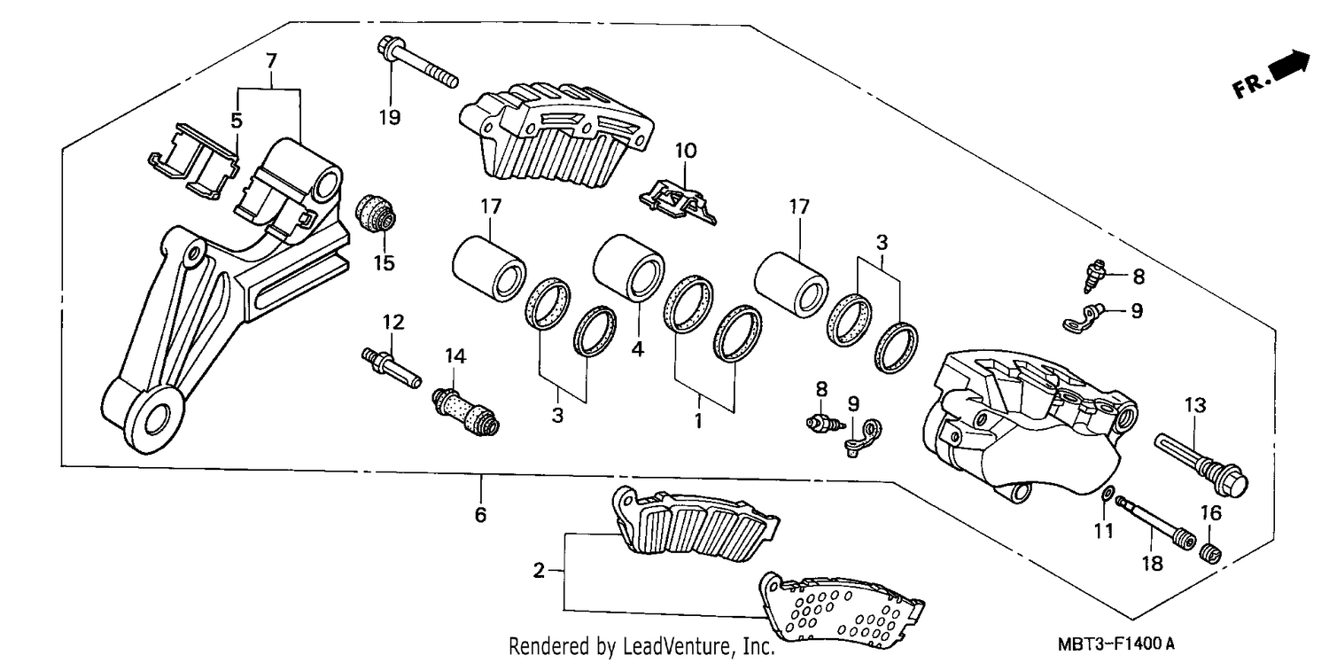 REAR BRAKE CALIPER
