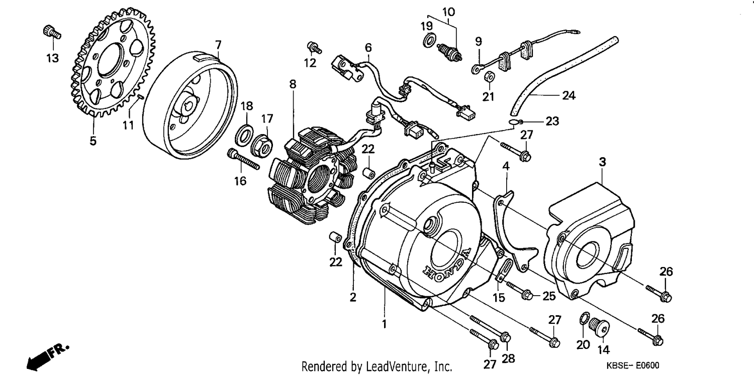 LEFT CRANKCASE COVER/ GENERATOR