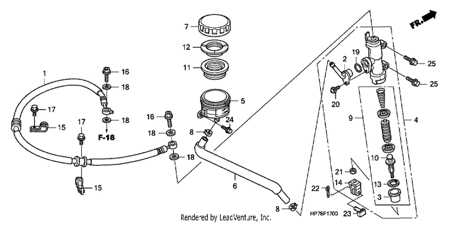  RR. BRAKE MASTER CYLINDER