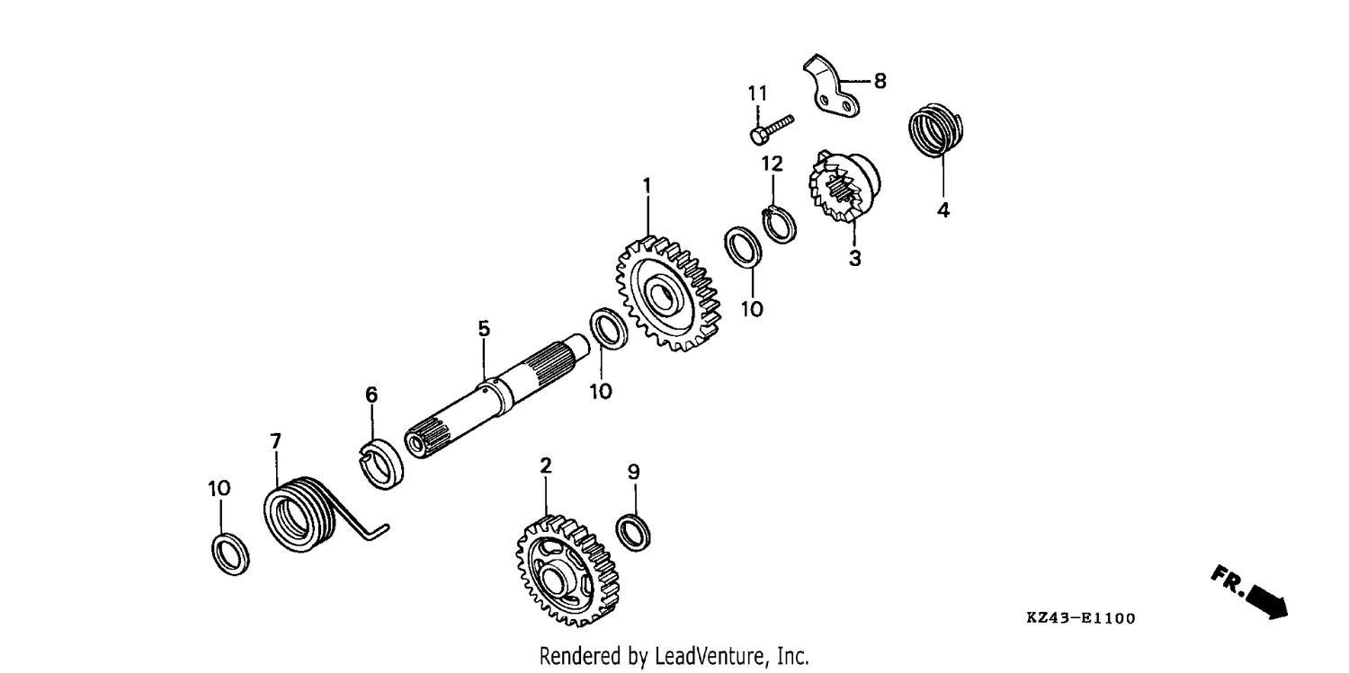 KICK STARTER SPINDLE