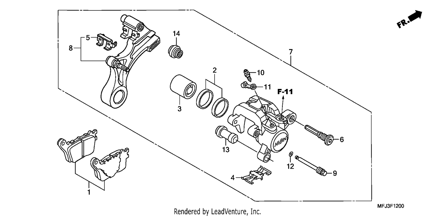 REAR BRAKE CALIPER (CBR600RR)