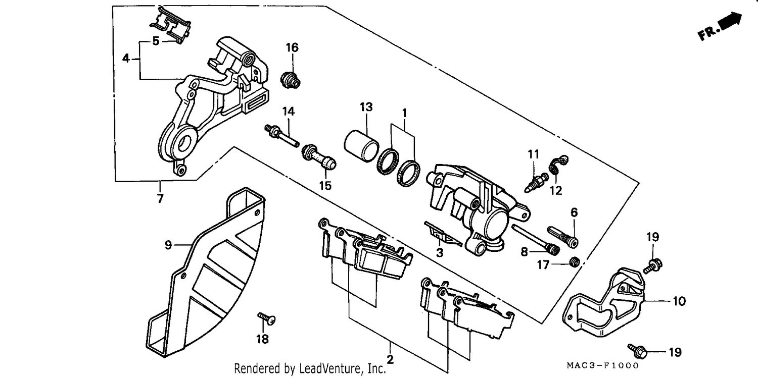 REAR BRAKE CALIPER
