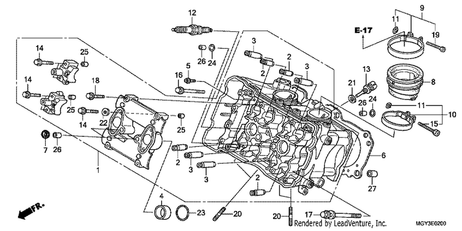  CYLINDER HEAD (FRONT)