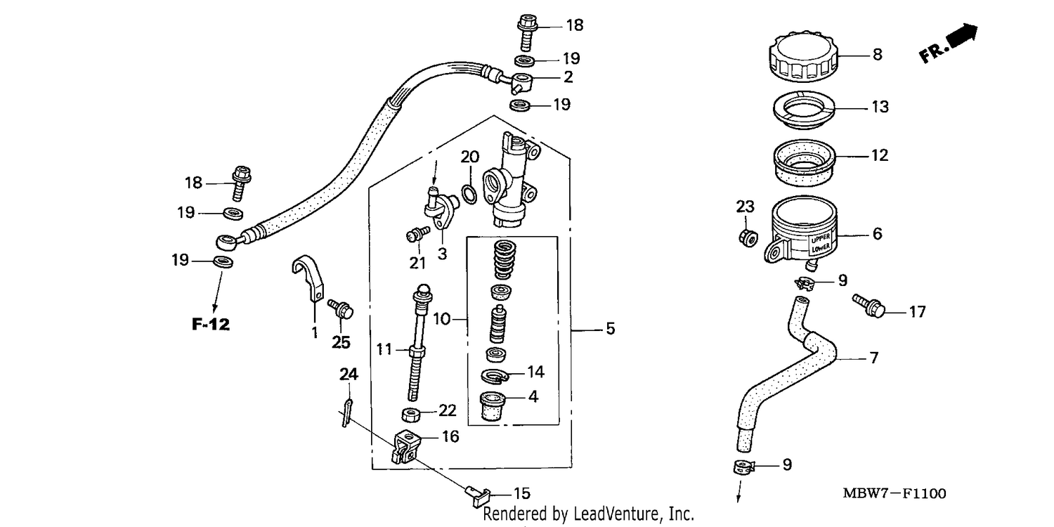 REAR BRAKE MASTER CYLINDER
