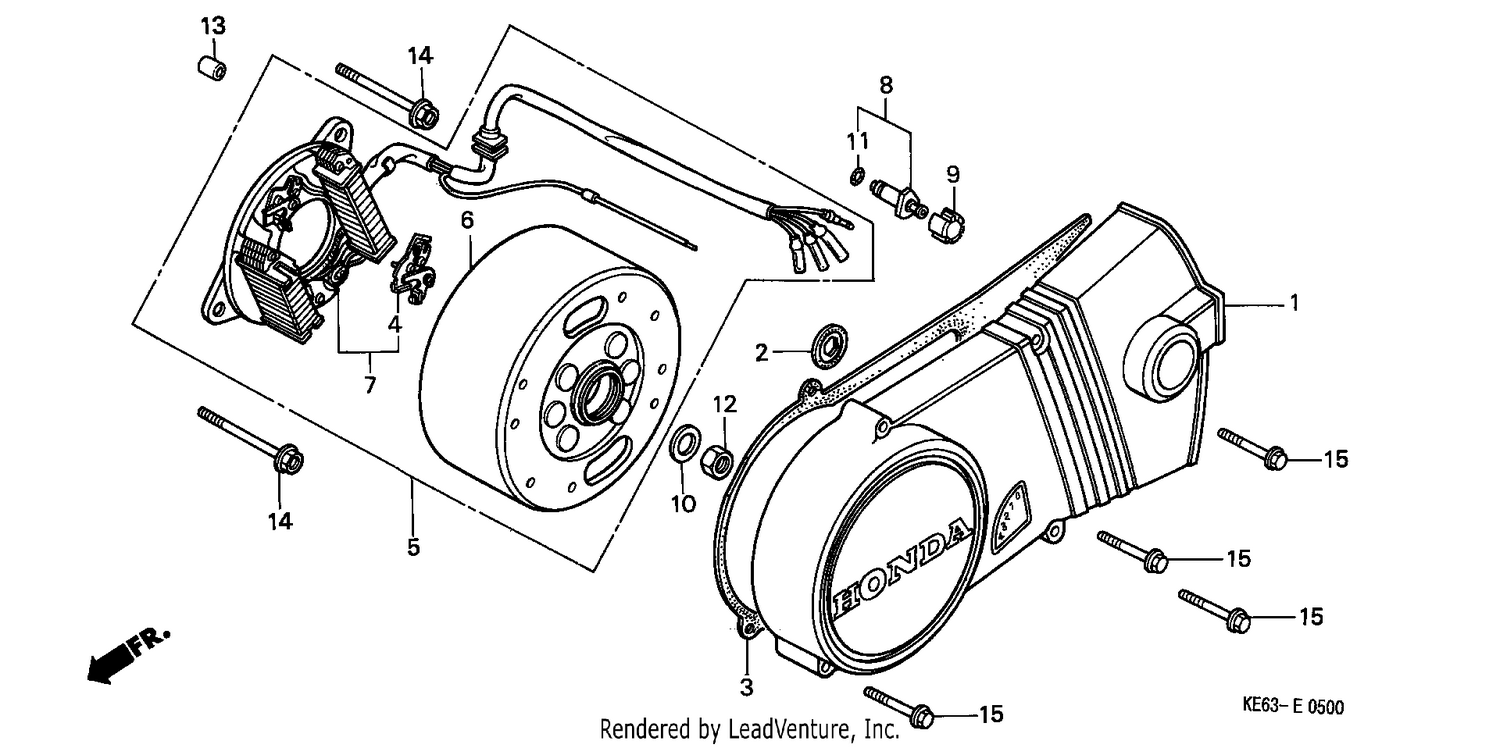 LEFT CRANKCASE COVER/ GENERATOR (1)