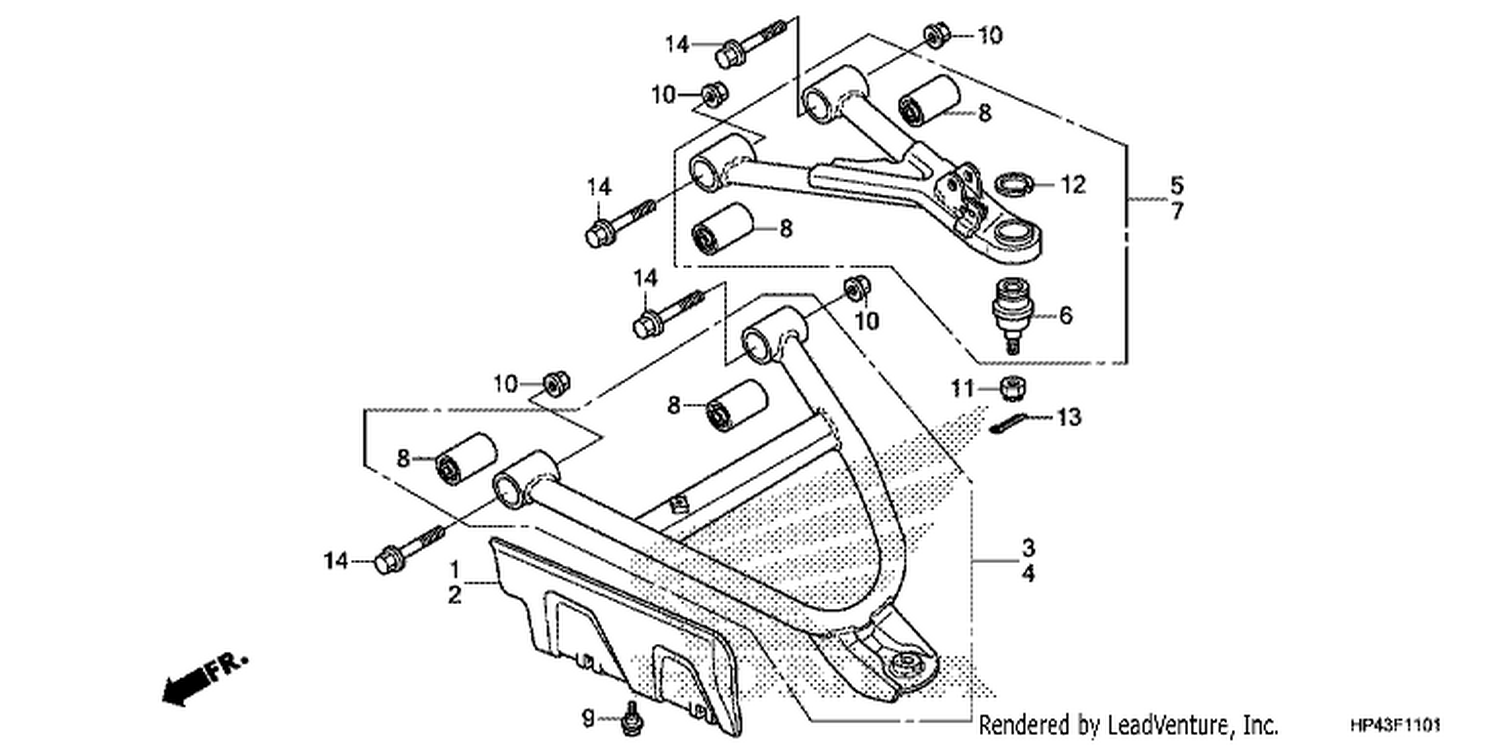  1 FRONT ARM (4WD)