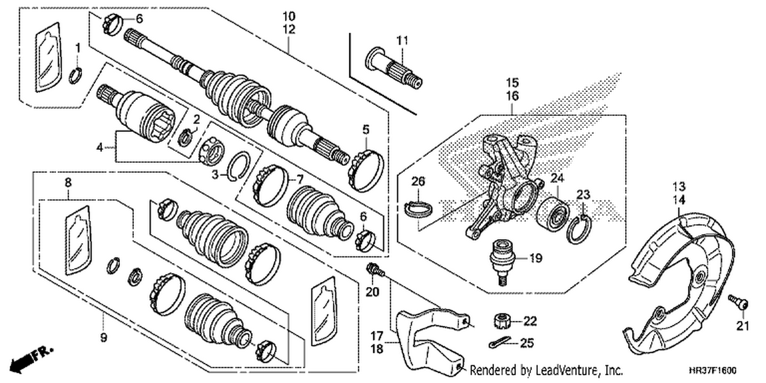  FRONT KNUCKLE/FRONT DRIVE SHAFT