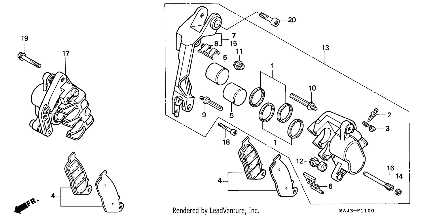 FRONT BRAKE CALIPER (ST1100)