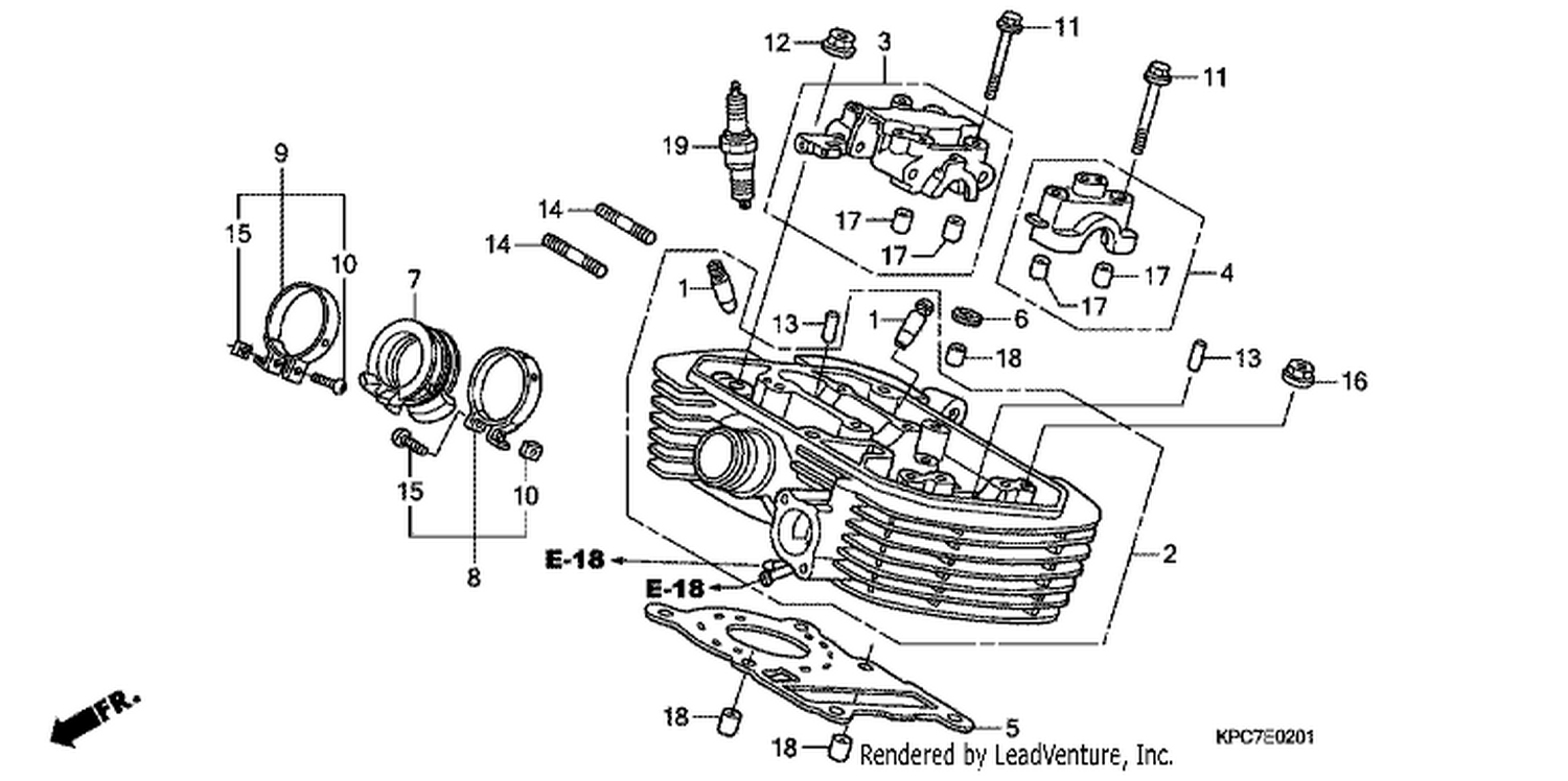  1 REAR CYLINDER HEAD