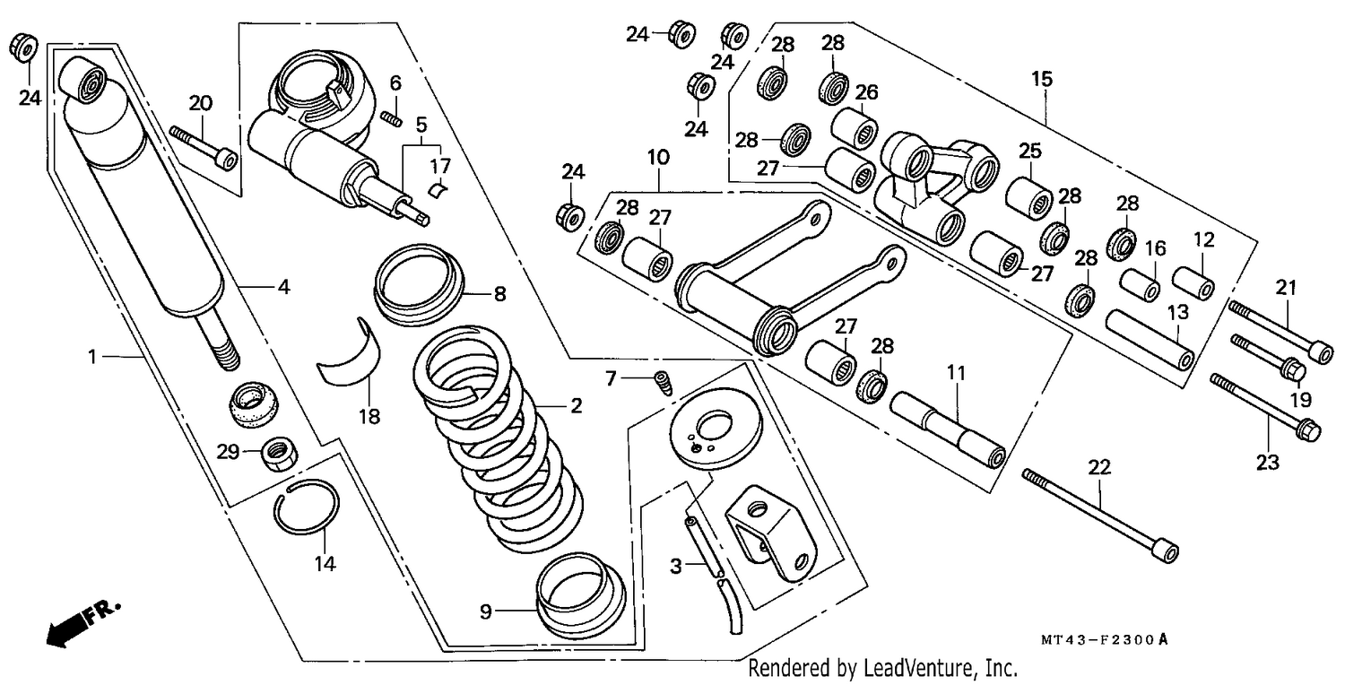 REAR CUSHION (VFR750FL/FM)