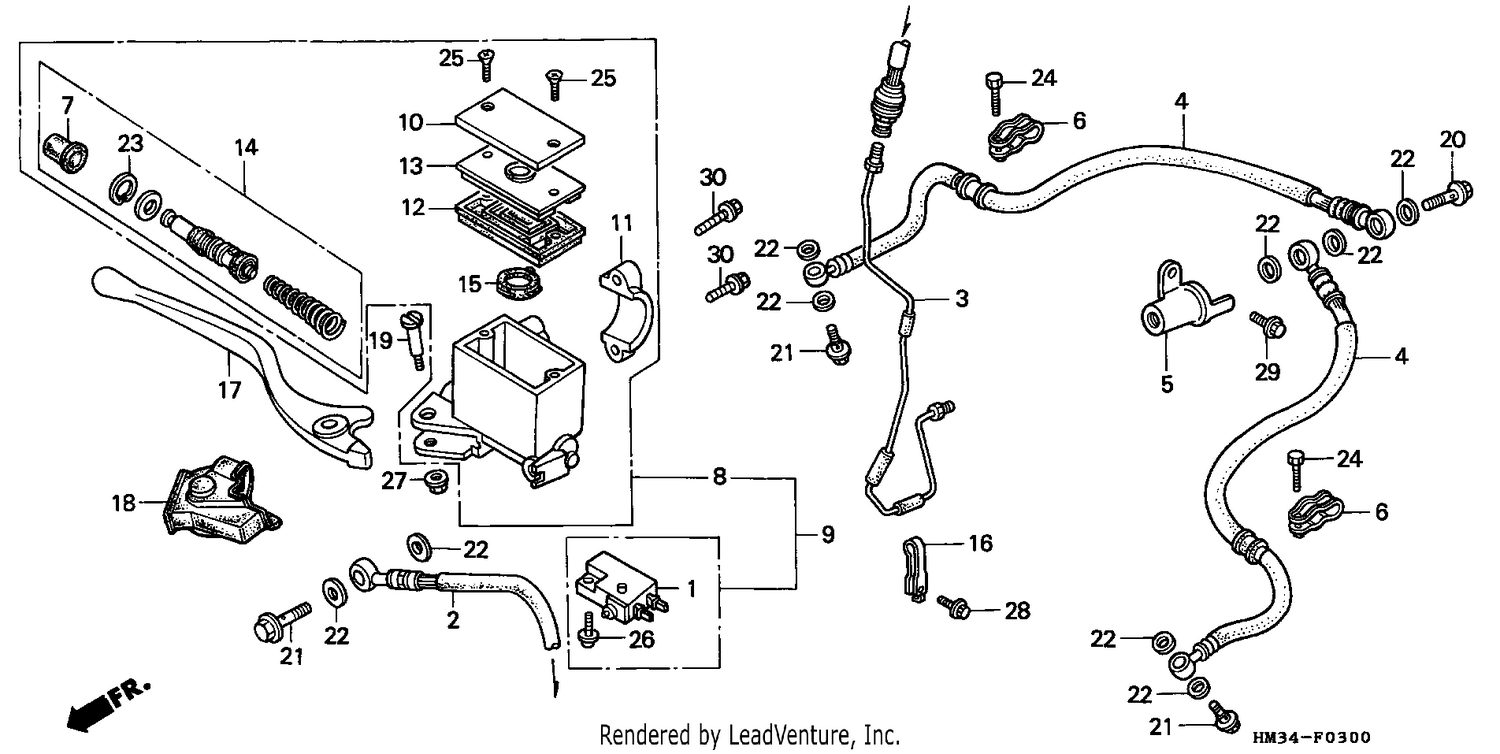 FR. BRAKE MASTER CYLINDER